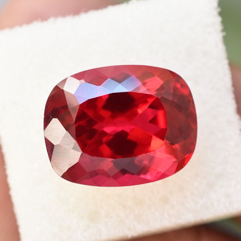 NATURAL Red Ruby CERTIFIED 15x12mm Cushion Cut Loose Gemstone For Birthday