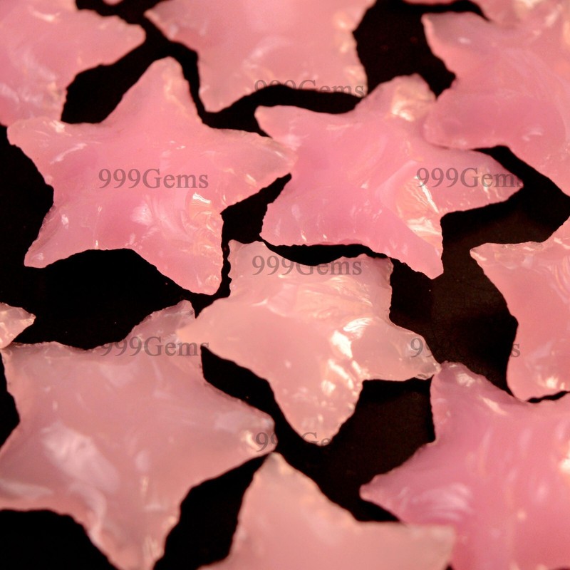Rose Quartz Star Metaphysical Glass Carving Gemstone Chakra Reiki Healing gallery
