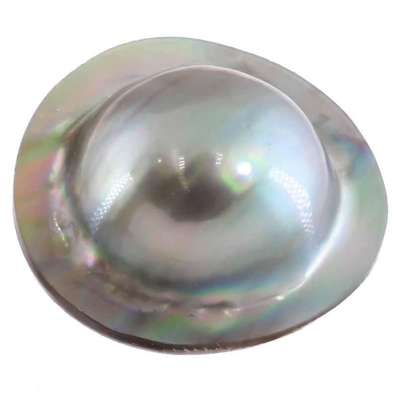 Mabe Blister Pearl In Mother Of Pearl Shell Undrilled Bead Cabochon Pearl, 7/8″