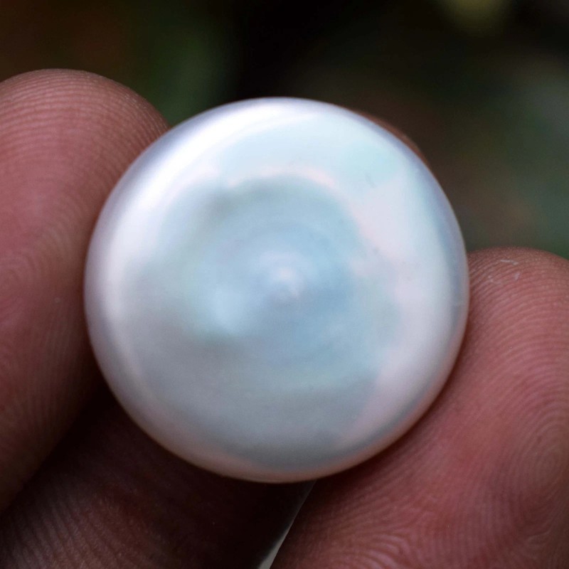17+ Ct Natural Australian White Pearl Round Cut Certified Untreated Gemstone