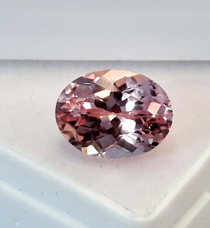 Natural Peach Morganite 4-6 Ct Oval Cut Loose EGL Certified Gemstone RK400