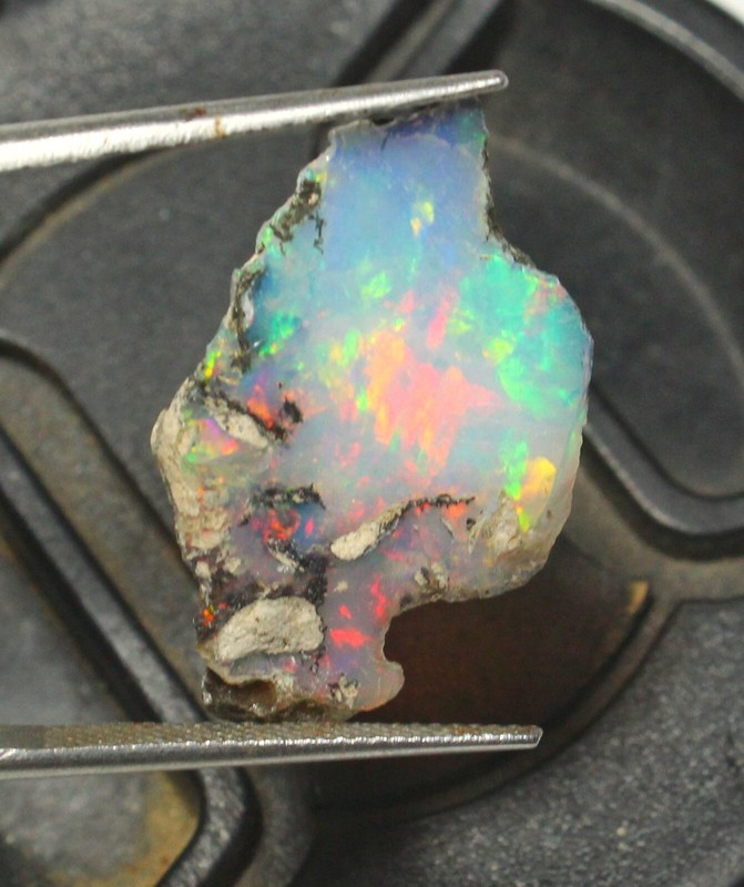 Ethiopian Fire Opal Rough Play Of Color Specimen 100% Natural gemstone OR-178
