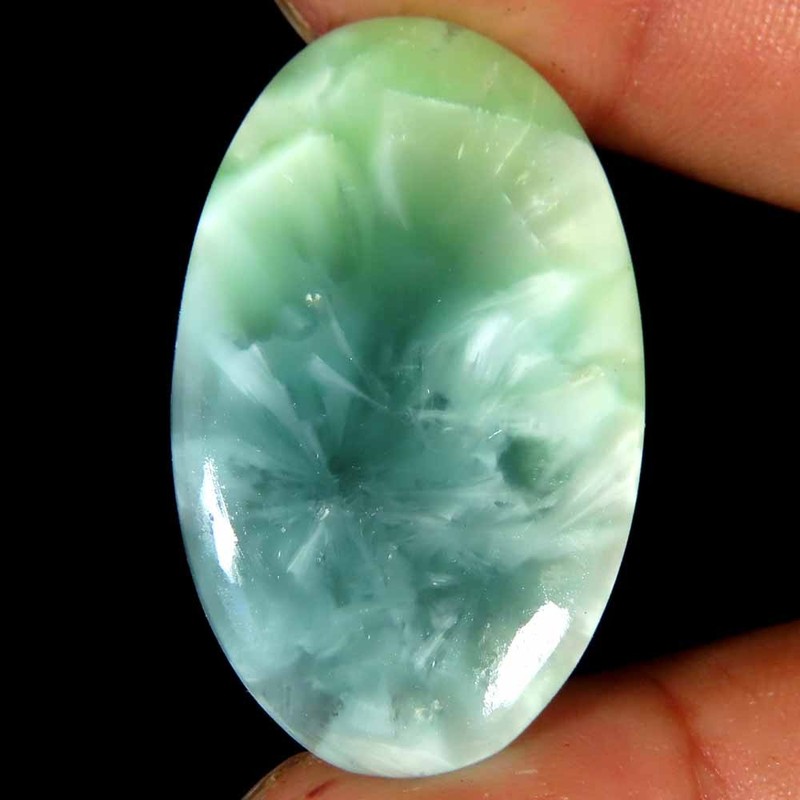 36.60Cts Natural Green Moonstone Teardrop Oval Cab 23x38x5mm Top Pendant Gems