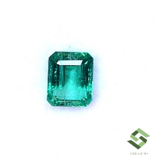 6×5 mm Certified Natural Emerald Octagon Cut 0.82 CTS Zambia Loose Gemstone