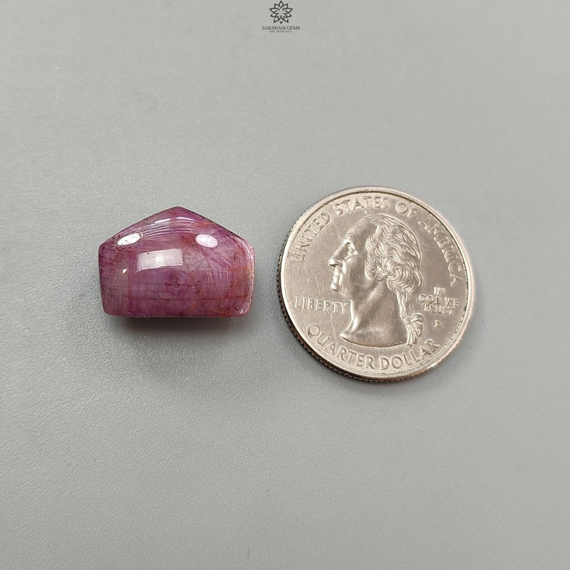 21.50cts Star Ruby Natural Untreated Gemstone Cabochon Fancy 13*18mm gallery