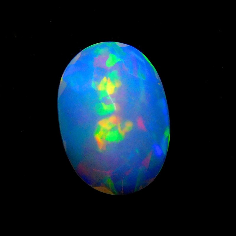Faceted Top AAA Quality Ethiopian Opal Loose Gemstone 10x7mm 1.55ct gallery