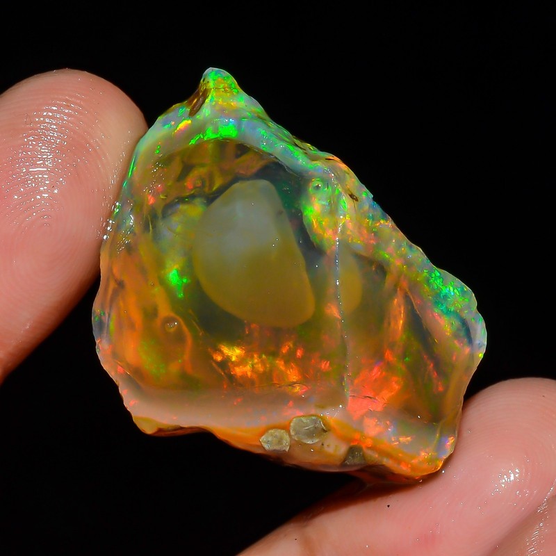 100% Natural Ethiopian Opal Rough Specimen Welo Fire Crystal Opal Approx 55 Ct.