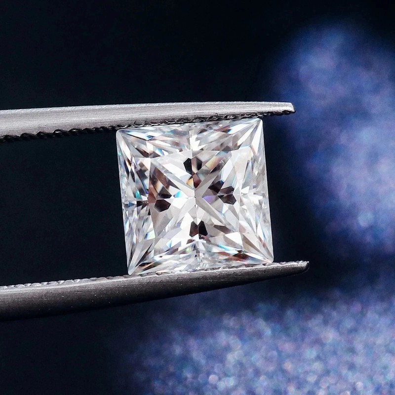 80 Ct Natural White Sapphire Princess Cut Faceted Loose AGL Certified Gemstone