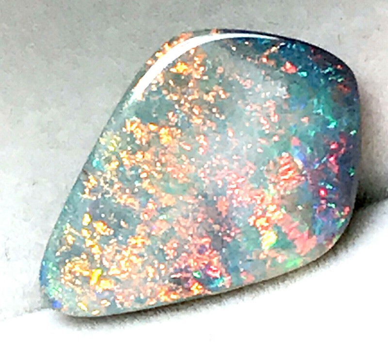 5.65ct Natural Solid Semi Black Opal_ Australian Opal, 20mm x 13.8mm gallery