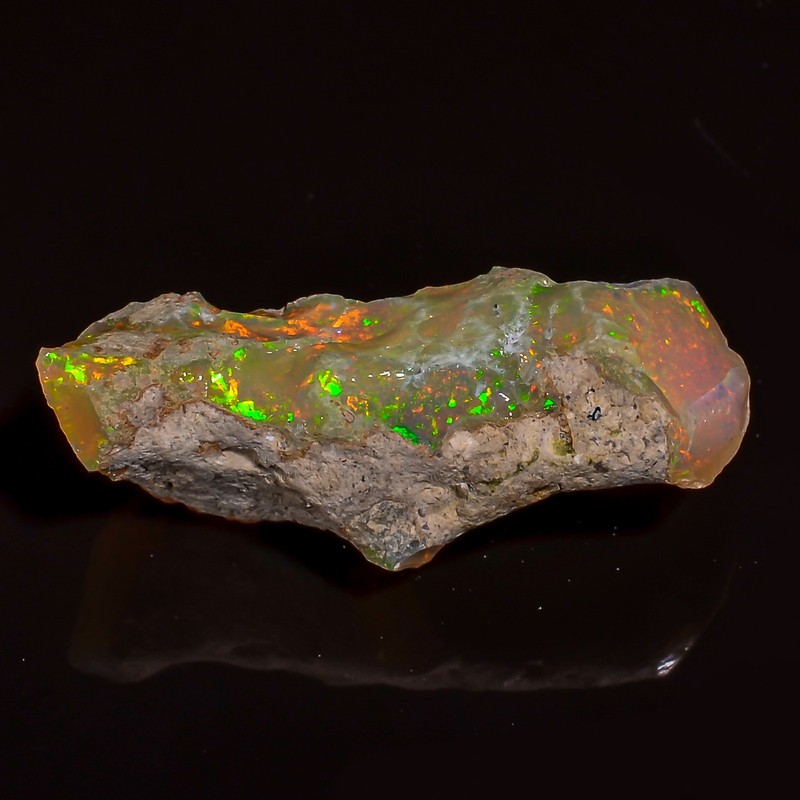 (13X28X09 MM SIZE) 12.50 Carat. NATURAL ETHIOPIAN OPAL ROUGH LOOSE GEMSTONE D_42 gallery