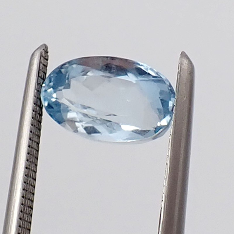 0.97 cts Oval 7.70×5.50 mm Light Blue Color Natural Aquamarine Loose Gemstone