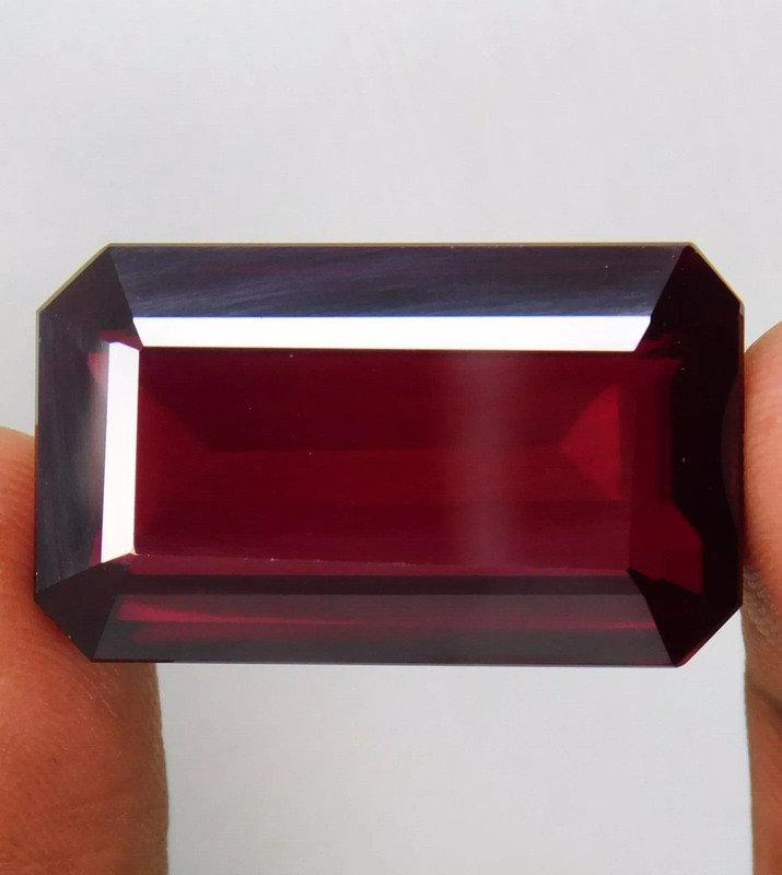 Stunning Red Painite 65-67 Ct Emerald Cut Natural EGL Certified Loose Gemstone