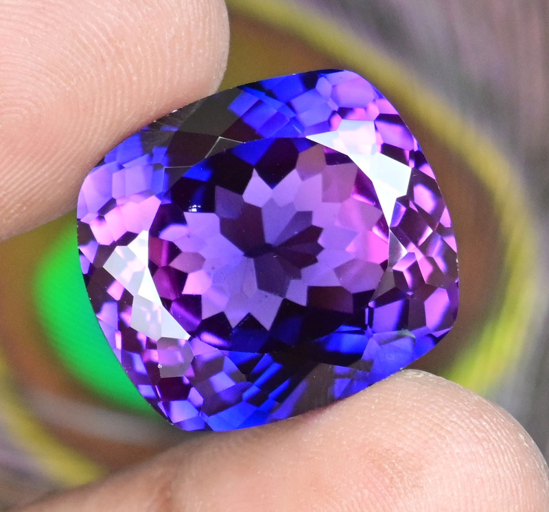 46.95 Ct Natural Purple Blue Montana Sapphire Flawless Certified Loose Gemstone