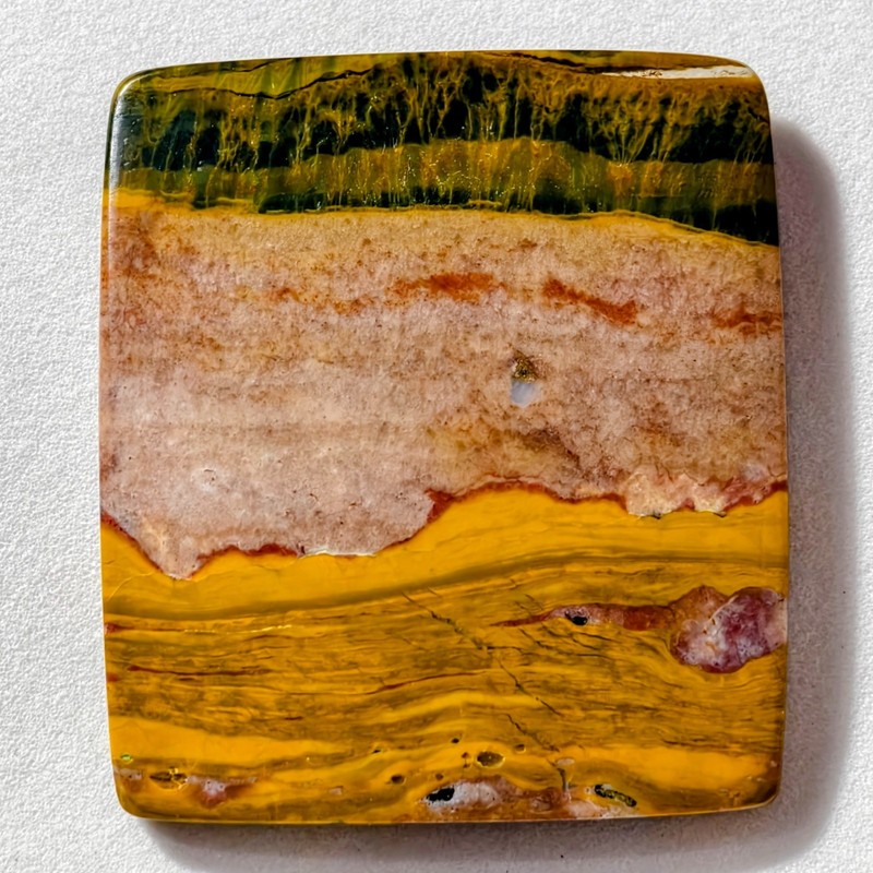 53 Cts Natural Ocean Jasper Cabochon Gemstone For Jewelry 35.6x31.6x4.5 MM gallery