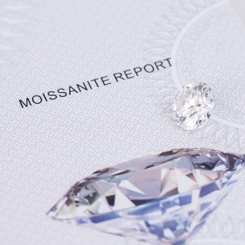 Loose Moissanite Real Gem Stone GRA Certificate 8mm-2ct VVS1 D Round Cut gallery