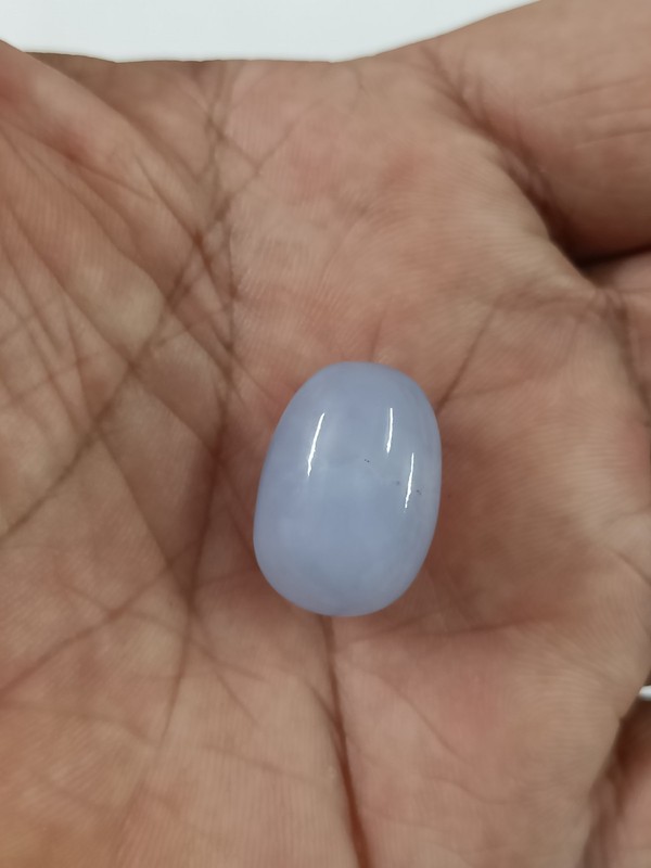Chalcedony Egg Shape Lavender Color 35 Cts 21 x 15 MM Approx. Natural Gemstone gallery