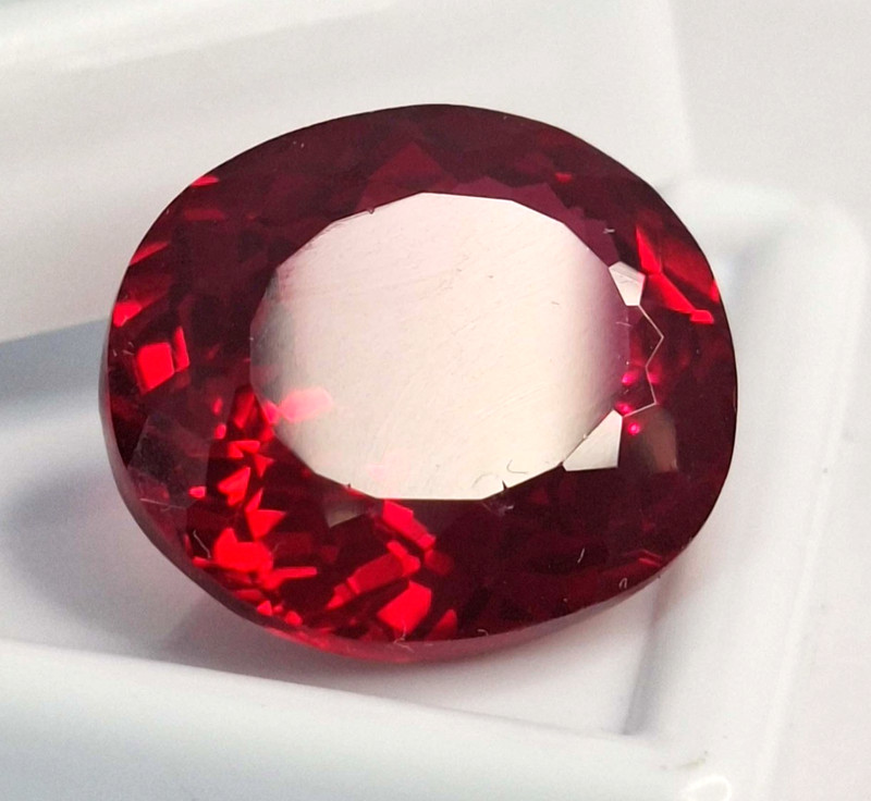 Mozambique Natural Red Ruby 17-19 Carat Oval Cut Certified Loose Gemstone TQ1206 gallery