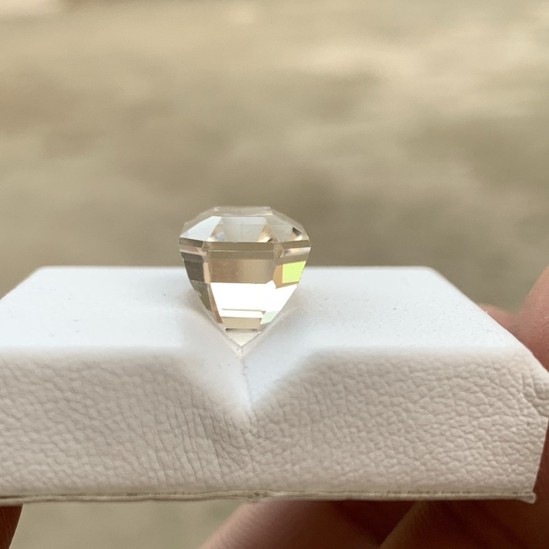 Champagne Topaz 17mm Heated Emerald Cut – 18.09ct Golden African Loose Gemstone gallery
