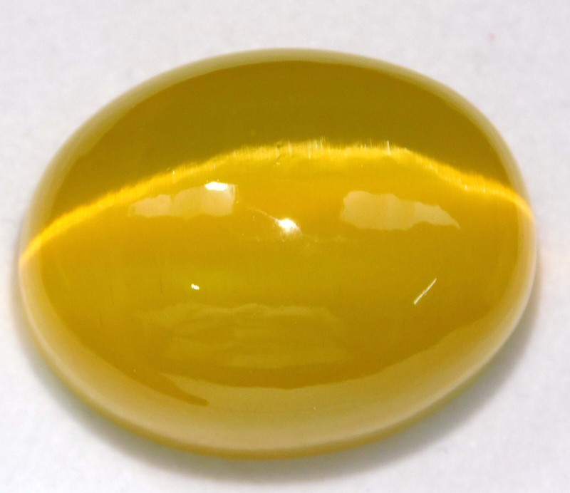90.45 Ct Natural Chrysoberyl Yellow Cats Eye Oval Cabochon Cut Loose Gemstone gallery