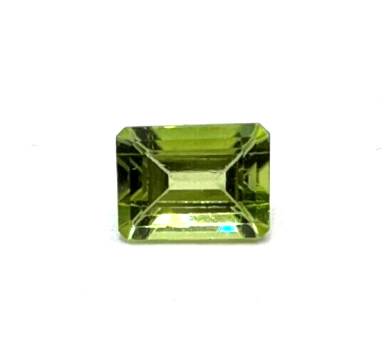1.37 Carat Rectangle Shape 7×5.5 mm Brazilian Peridot , Loose Stone