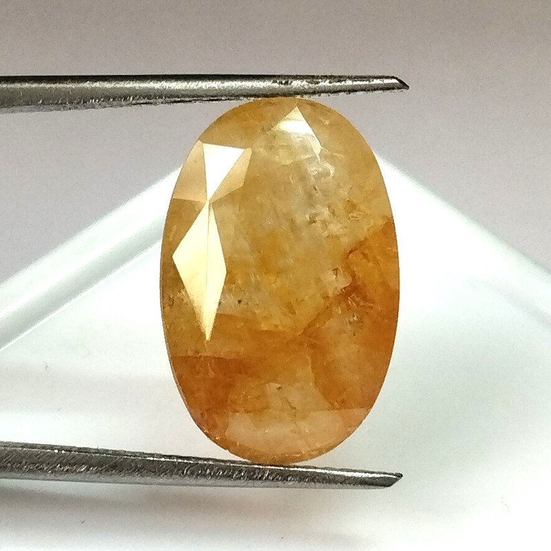 Burmese Yellow Sapphire 12.95 Carat 17X11 mm Oval Shape Natural Faceted Gemstone