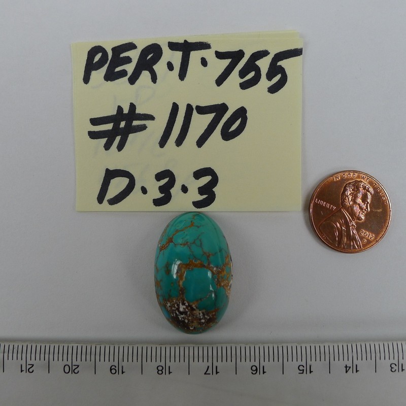 Persian Turquoise 100% Natural 1 Oval Cabochon 38 TCW