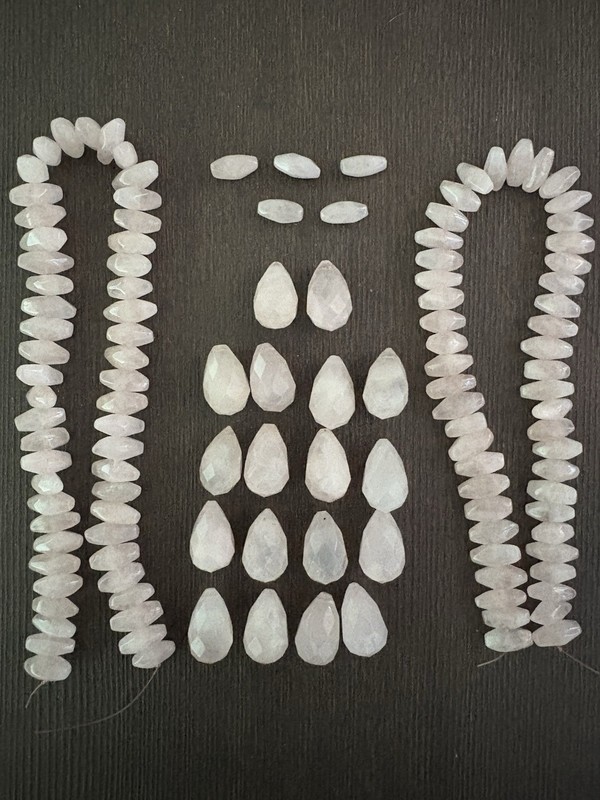 LOT Of Rose Quartz Stones Beads Faceted Briolette Chips Read Info