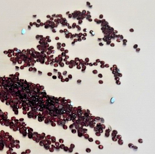 ANTIQUE LOT OF 15 PIECES 1.9- 2 MM GENUINE ROUND FLAT BACK FACETED GARNETS gallery