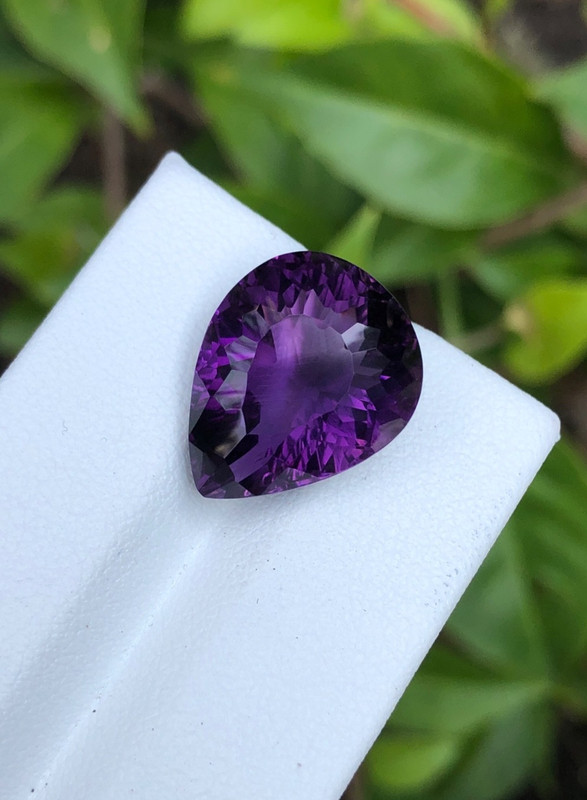 12.35Carat Natural amethyst pear shape loose Gemstone From Brazil