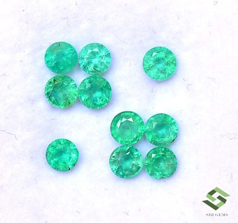 4 mm Natural Emerald Round Cut Lot 10 Pcs 2.71 CTS Calibrated Loose Gemstones