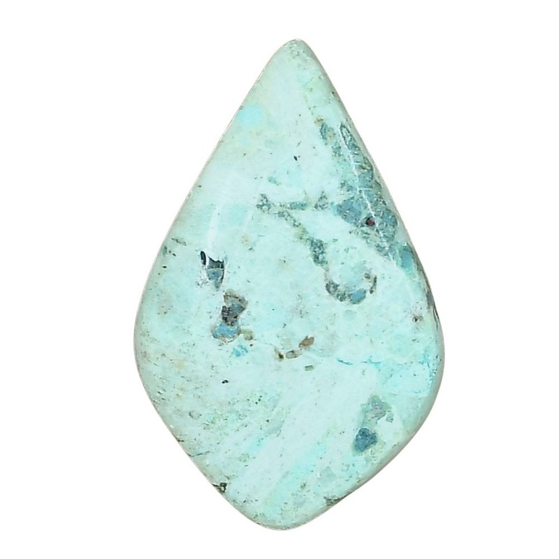 Natural Ocean Green Chrysocolla 32×20.35×5 mm Pear Polished Gemstone LS02247-34