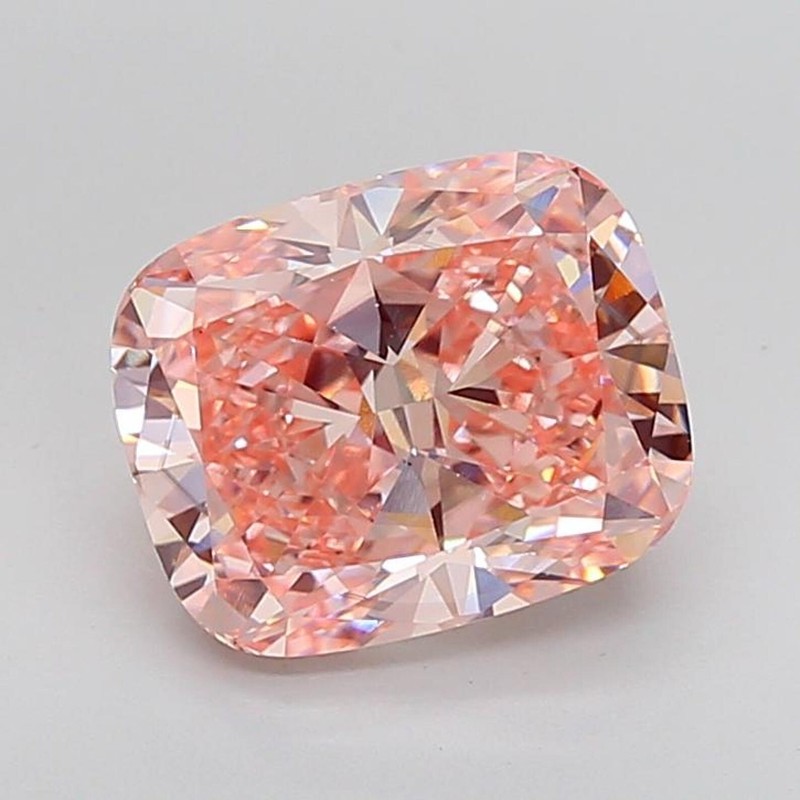Natural Vivid Pink ‘D’ Color 4 Ct VVS1 Unheated, Untreated Diamond Cushion Cut