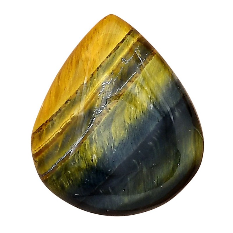 Natural Blue Tiger Eye 24.6x21x5.5 mm Pear Shape Polished Gemstone LS01304-17