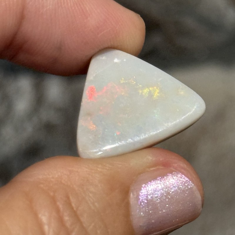 10.05ct 22x20x4mm Solid Coober Pedy White Australian Opal Cabochon Gem gallery