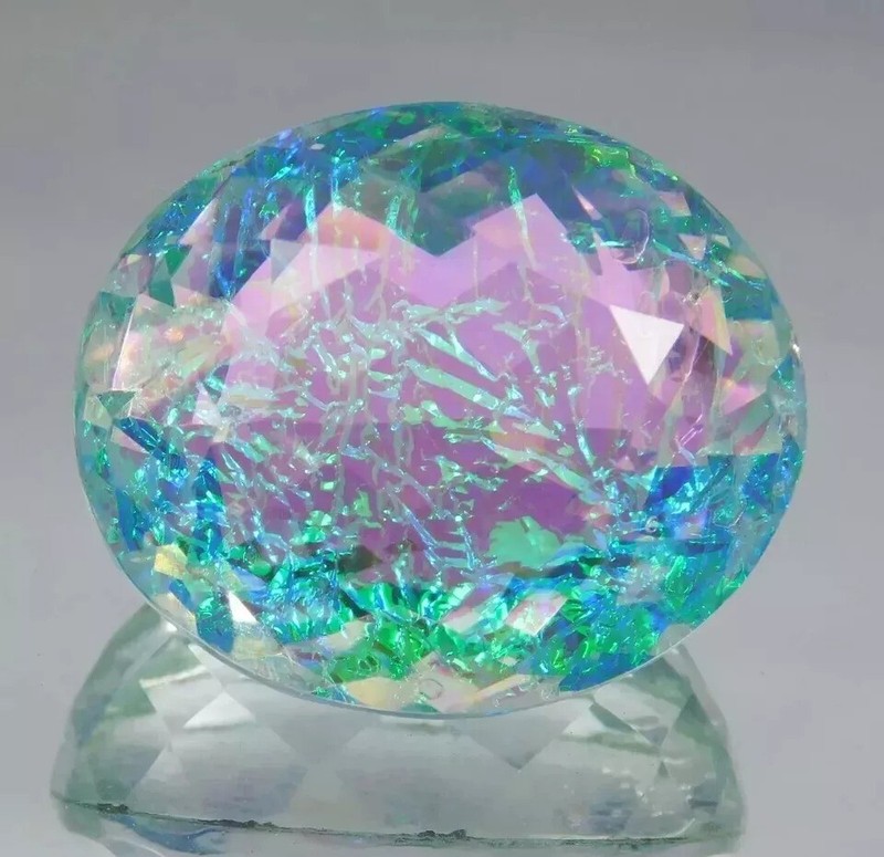 Doublet EGL Certified 50 + Ct Monarch Fire Opal Natural Oval Cut Loose Gemstone gallery