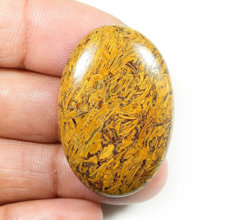 60 Cts. Natural Mariam Jasper Cabochon Oval Loose Gemstone 38x25x07 mm MI19-38