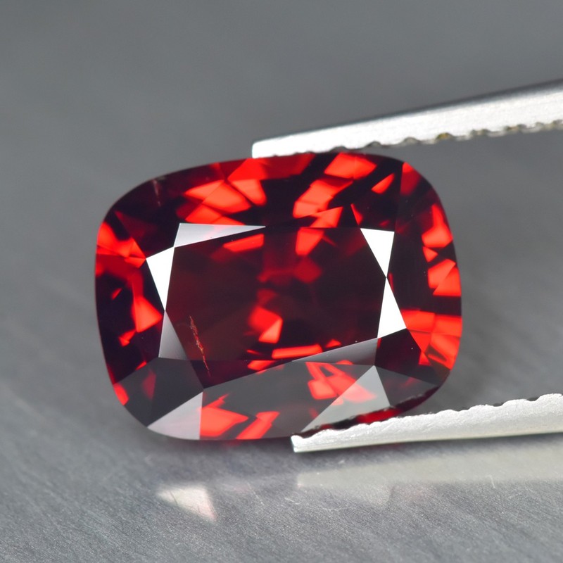 2.08Ct Cushion, Pretty Quality Gemstone Unheated Orange Red Spinel _ Burma gallery