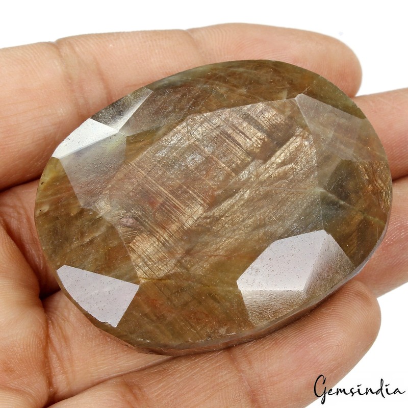 500 Ct Natural Brown Untreated Sapphire Gold Streaks Oval Cut Earth Mined Gems gallery