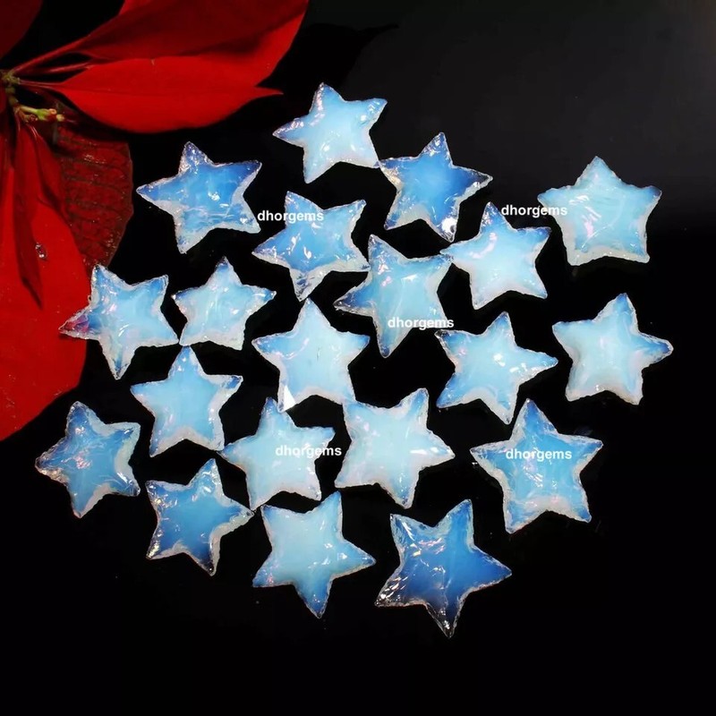 Opalite Star Carving Healing Pendant Metaphysical Jewelry