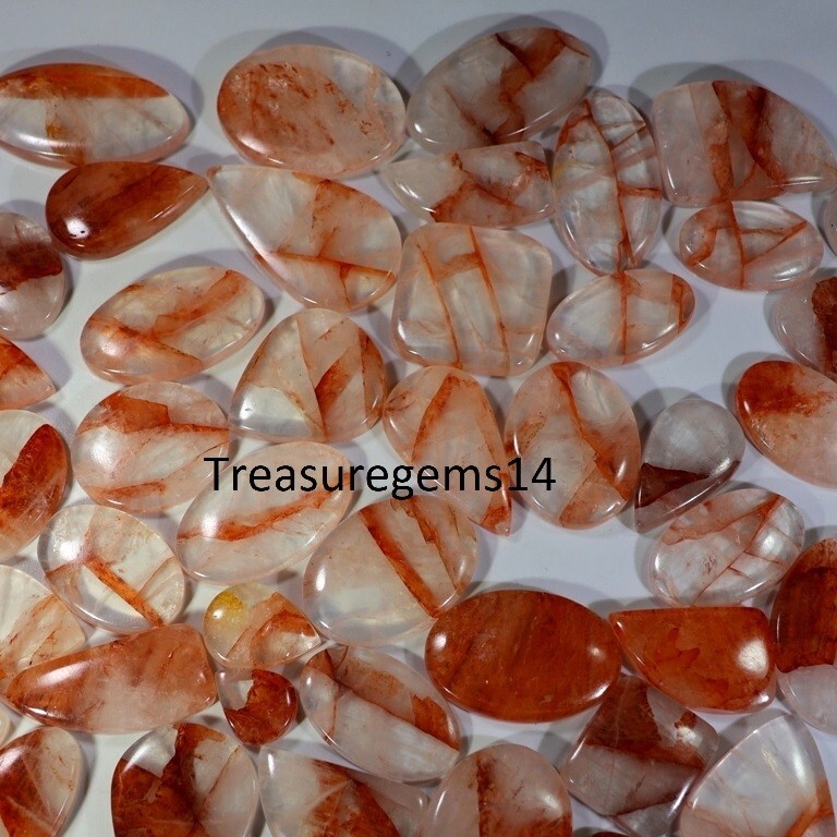 250 Crt WHOLESALE LOT RED FIRE APPLE QUARTZ CABOCHON GEMSTONE AAAA gallery
