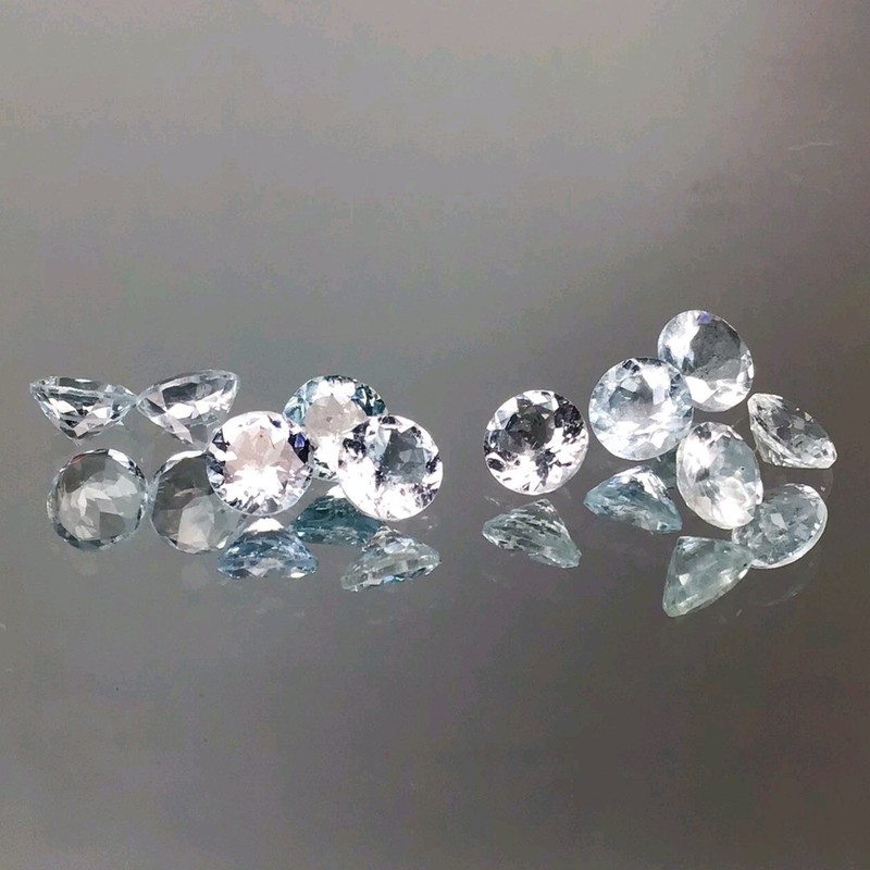 10 Aquamarine Gemstones Parcel 6.50ct Natural Blue Beryl 5.8–6mm Gemstones ✨️