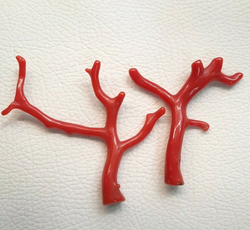 100%Natural Italian Red Coral Stick Gemstone Beautiful Jewelry 60 To 46 mm 34Crt