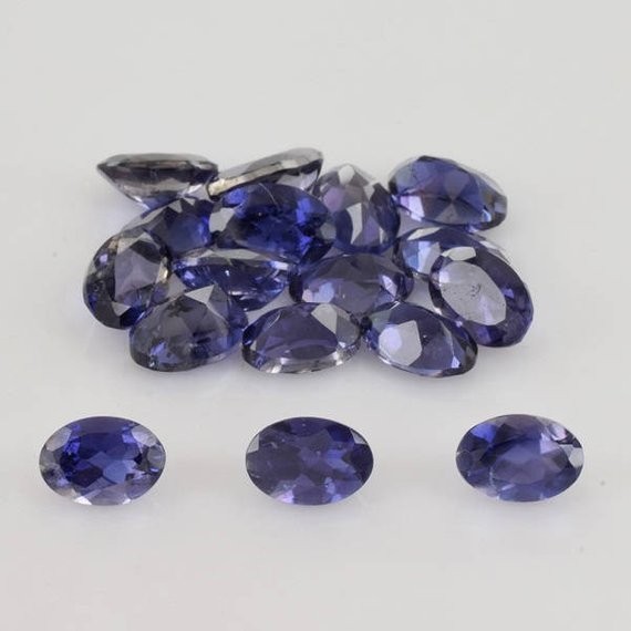 Natural Iolite Oval Faceted Cut 3x5mm To 6x8mm Loose Gemstone gallery