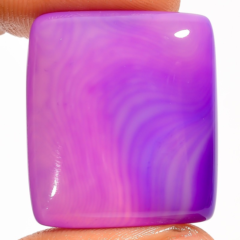 Purple Botswana Agate Radiant Shape Cabochon Gemstone 52.5 Ct 28X24X7mm EE-54381