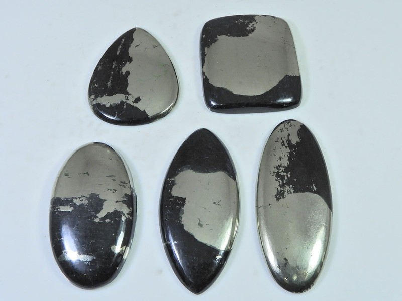 315Cts.Natural Apache Gold Pyrite Mix Cabochon Loose Gemstone 05Pcs Lot gallery