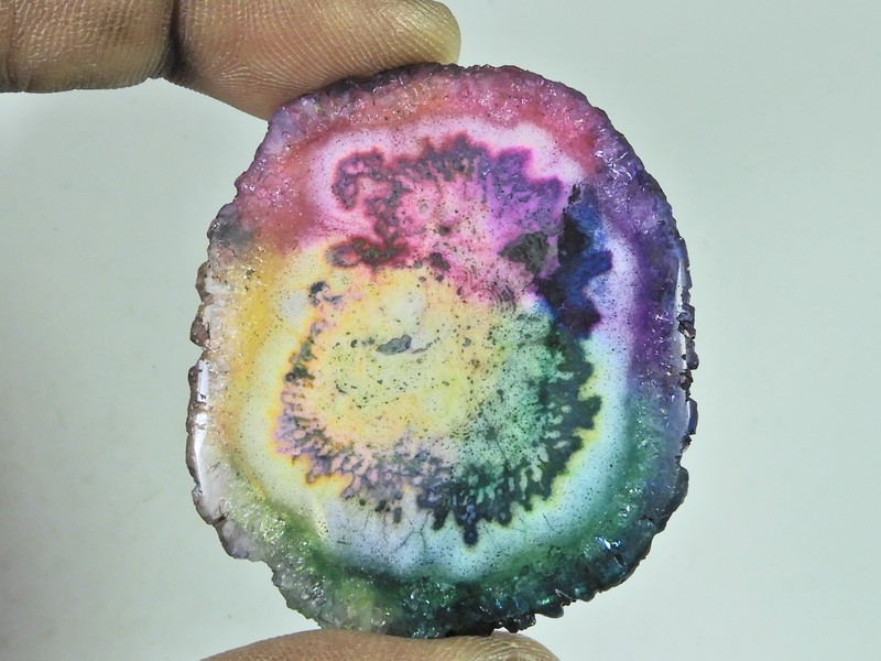 41X48X05MM Enhanced Solar Druzy Agate Fancy Cabochon Loose Gemstone 78Cts. M735