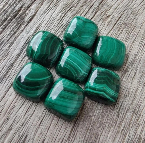 AAA+ Natural Top Quality Malachite Cabochon Cushion Shape Loose Gemstone
