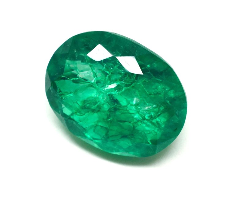 Loose Gemstone Oval Cut Faceted 15 CT AAA High-Quality Genuine Green Emerald