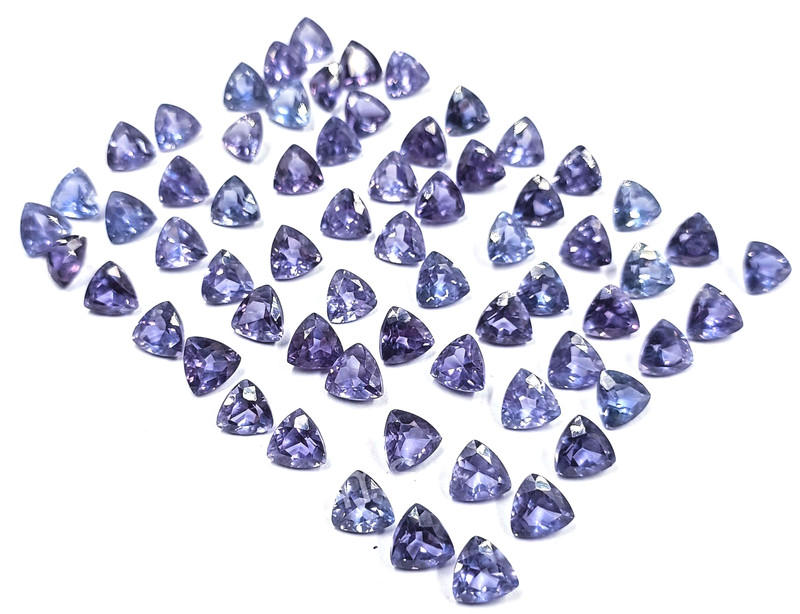 Natural Alexandrite 15 Pcs Color Change Trillion Cut Certified Loose Gems 5DOS