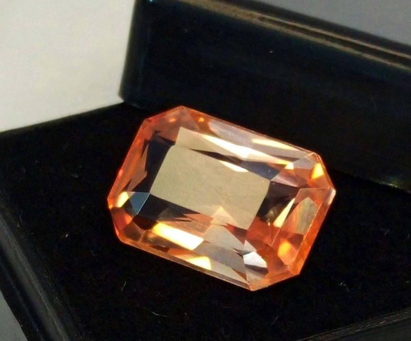 Orange Padparadscha Sapphire 9-11 Ct Emerald Cut Natural Loose Gemstone RK053